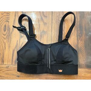Shefit Black High Impact Front Close Adjustable Ultimate Sports Bra Small NWT